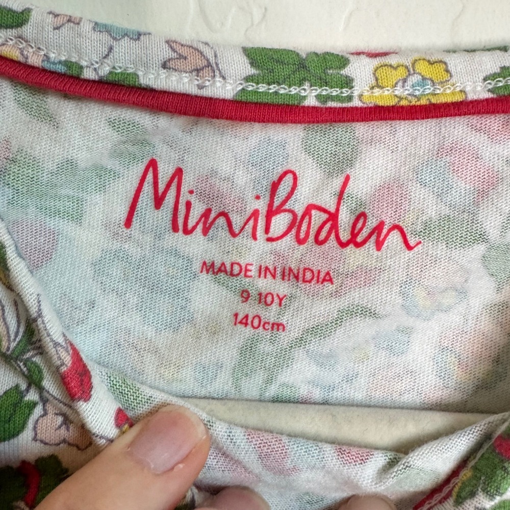 Mini Boden Girls Floral Unicorn Applique Jersey Dress Long Sleeve 9-10Y Fairy - Picture 3 of 11